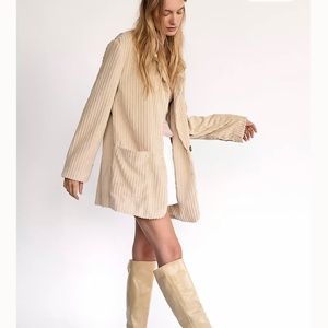 NWT Free People Everly Cord Blazer in neutral